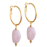 Boucles d'oreilles rochers rose